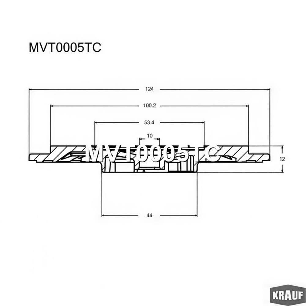 Пластина турбокомпрессора задняя, арт MVT0005TC