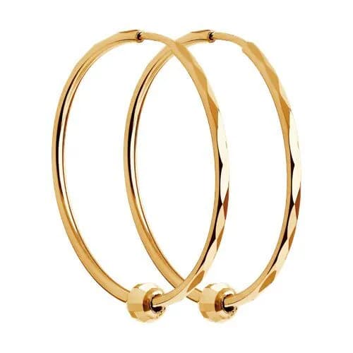 Серьги конго из золота 375 пробы
