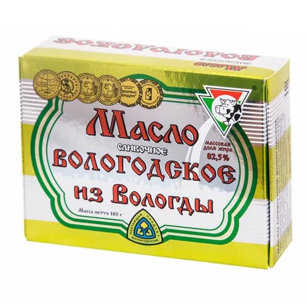 Сливочное масло Из Вологды Вологодское в масленке 82,5% БЗМЖ 180 г