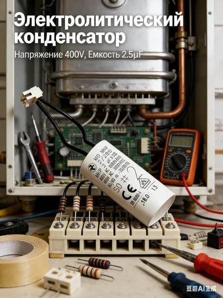 Конденсатор премиум 2 мкф с клеммой для насосов Wilo INTKSL совместим с котлами BAXI ARISTON VIESSMANN
