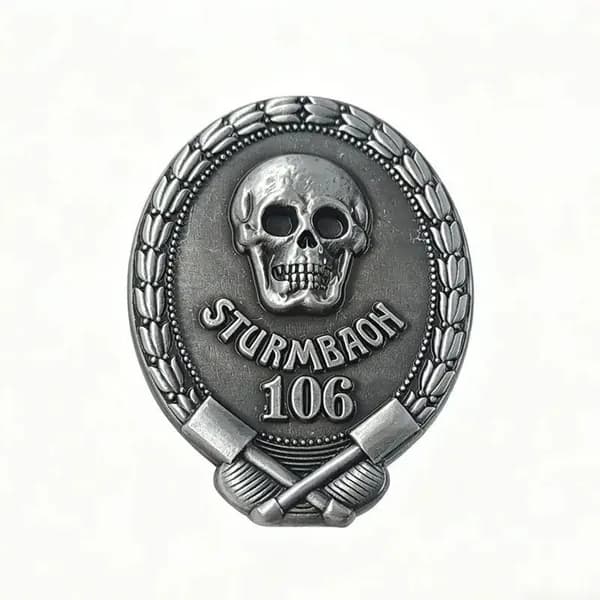 Шеврон/Знак Штурмовая бригада 106 (Австро-Венгрия). Металлический значок на липучке. Винтаж. Подарок.