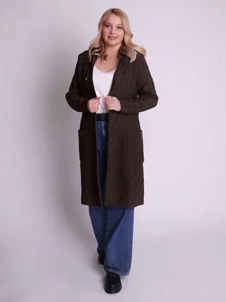 Кардиган вязаный с капюшоном