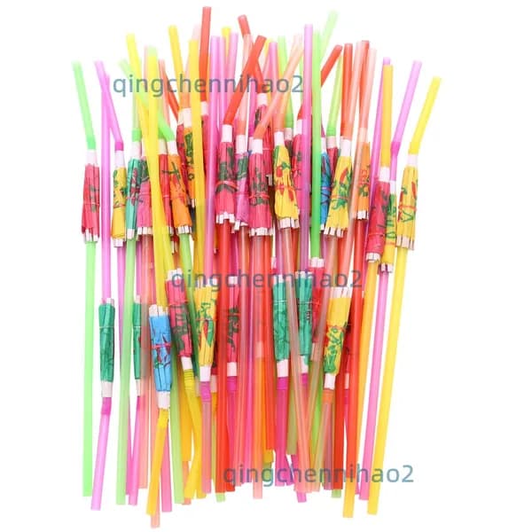 50 зонтиков-соломинок для коктейлей гавайский пляжный коктейль Луау