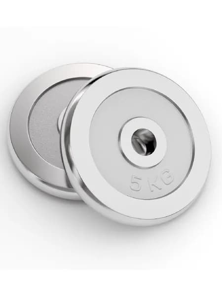 Диск хромированный для штанги и гантелей UNIX Fit 5 кг, посадочный d 25 мм, блины для штанги, диск для грифа 1шт.