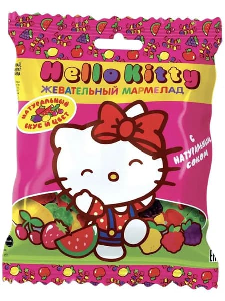 Мармелад жевательный с натуральным соком ТМ "Hello Kitty", 70г х 2шт.