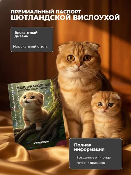 Паспорт ветеринарный международный. Шотландская вислоухая.