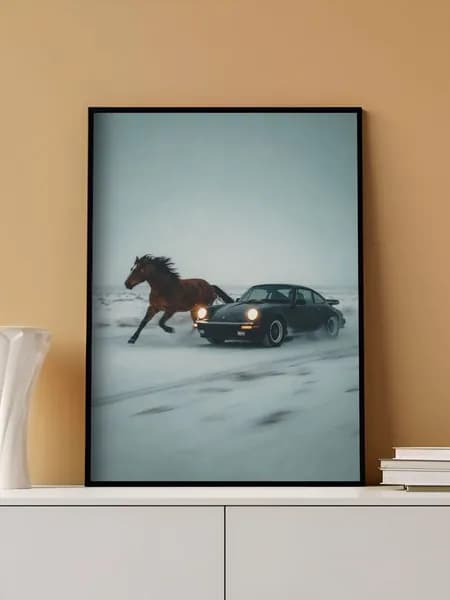 Стильный постер Porsche без рамы (29,7х42см)