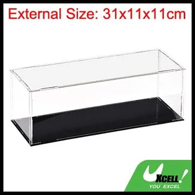 UXcell Акриловый прозрачный витринный ящик, пылезащитная защита, 30x10x10 см