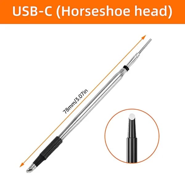 Беспроводной электрический паяльник USB C200S с заменяемыми насадками, Type-C 5V 8W, быстрая зарядка, портативные инструменты для ремонта и сварки