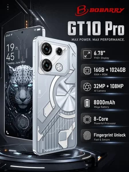 Игровой смартфон Gt10 Pro 16ГБ+1024ГБ 108МП