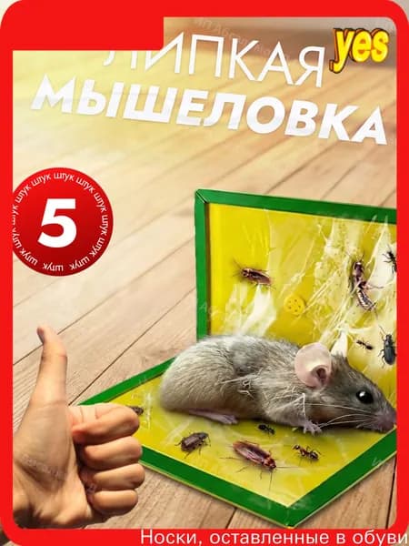 Ловушка клеевая для мышей 5 шт