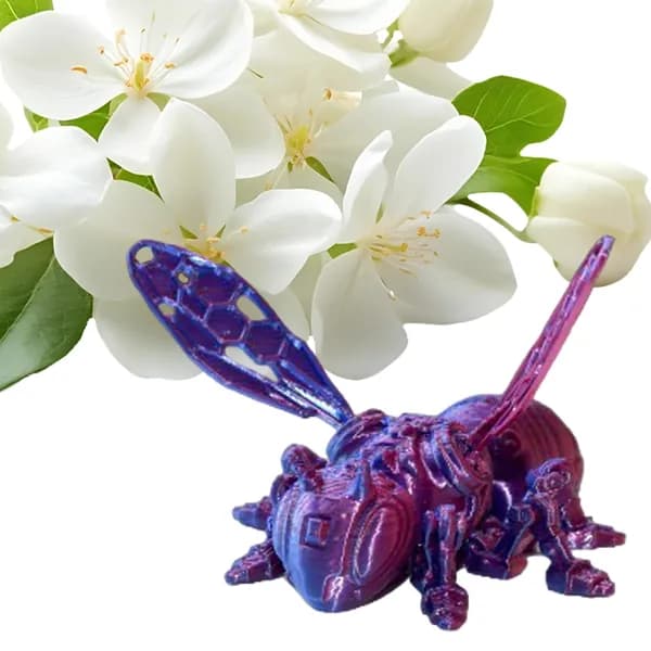 Светящийся киборг-пчела из PLA, 3D-печать, декоративная фигурка