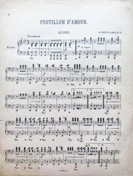 Postillion d'amour. Почтальон любви.Ноты 1904г.