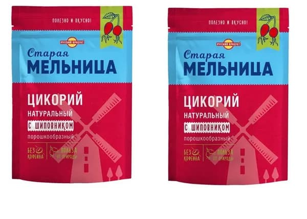 Старая Мельница Цикорий натуральный, порошок с шиповником, 85г, 2 шт