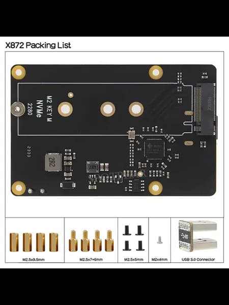 X872 Raspberry Pi 4, плата расширения USB-M.2