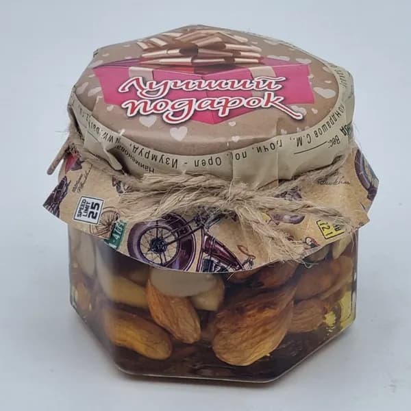 Мед с орехами ассорти 90гр лучший подарок