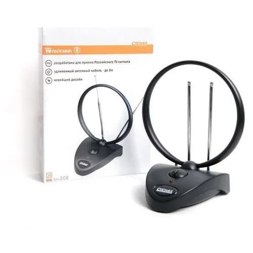 Антенна для телевизора комнатная SAI-213 DVB-T2/ДМВ+МВ