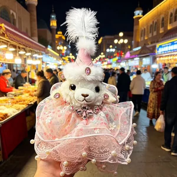 Коллекционные куклы Маленький ягненок из Синьцзяна, этнические мотивы