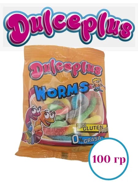 Мармелад жевательный SOUR WORMS , 100 гр