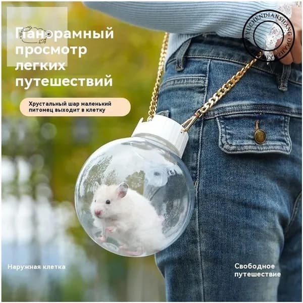 Эксклюзивный плечевой переносной бокс для грызунов, прозрачный и удобный, используется снаружи