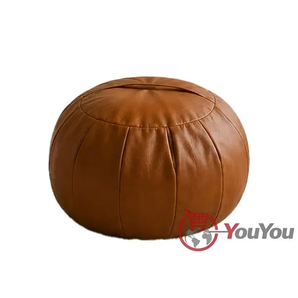 Бескаркасный пуф, Экокожа, Размер L,белый