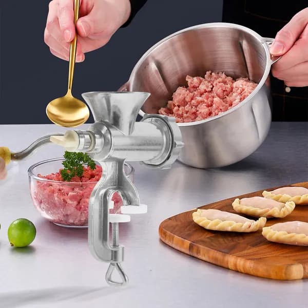 Многофункциональная ручная мясорубка из алюминиевого сплава для кухни и ресторана