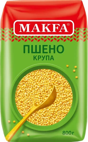 Пшено шлифованное Makfa / Макфа высший сорт 800г / продукты питания