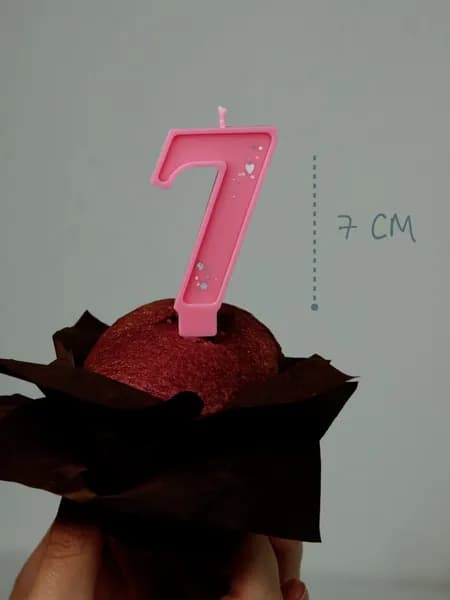 Свечи для торта цифра 7 "Медовый" 7 см 1 шт