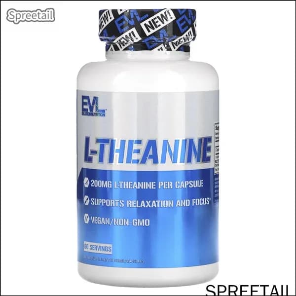 Аминокислота L-теанин EVLution Nutrition, 200 мг, 60 капсул.