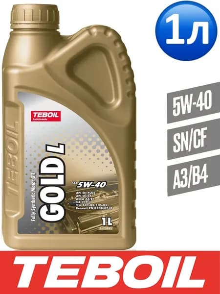 TEBOIL GOLD L A3/B4 5W-40 Масло моторное, Синтетическое, 1 л