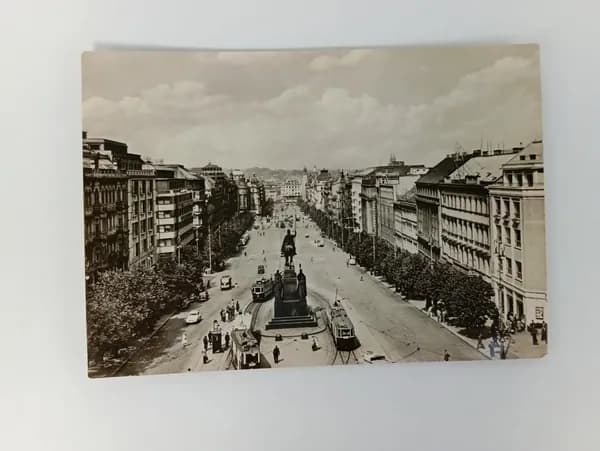 Прага. Вацлавская площадь. Открытка