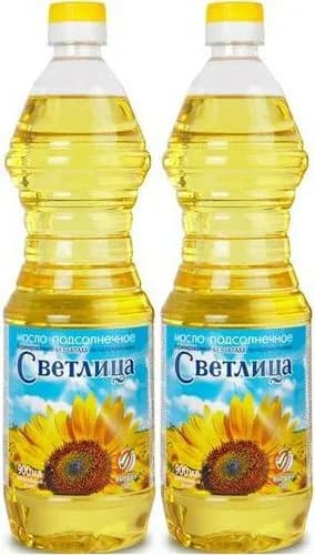 Подсолнечное масло Светлица, комплект: 2 упаковки по 900 мл
