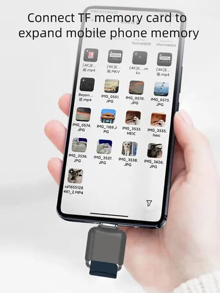 USB-C-ридера для карт microSD из цинкового сплава с креплением для шнурка