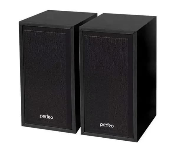 Акустические системы 2.0 Perfeo Cabinet 2х3Вт корпус из дерева, регулировка громкости, питание от USB, черный