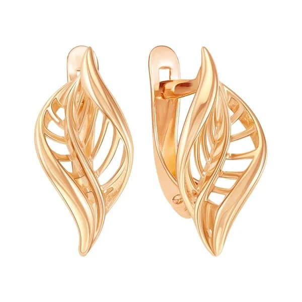 Серьги женские из красного золота 375 пробы 585GOLD