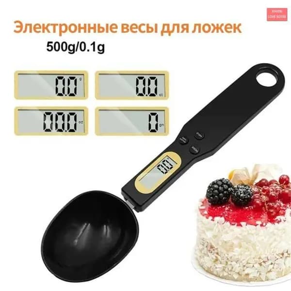 Электронные кухонные весы весы кухонные / весы кухонные электронные / ложка мерная, черный
