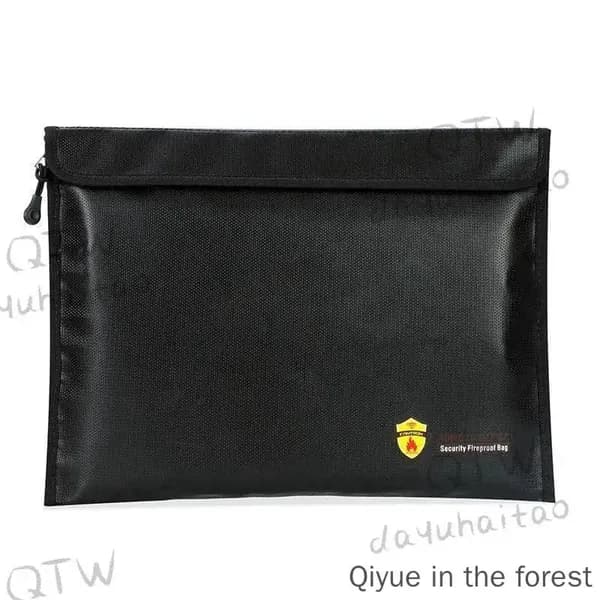 Огнестойкая папка для денег, документов для сейфа, 28x16 см Черная