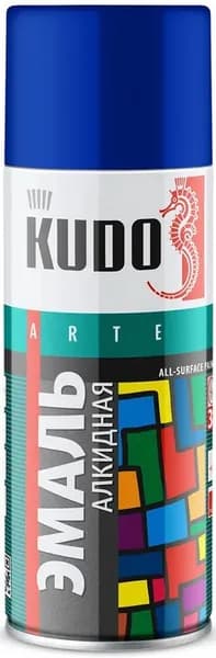 KUDO KU-1011 Эмаль аэрозольная алкидная синяя (0,52л)