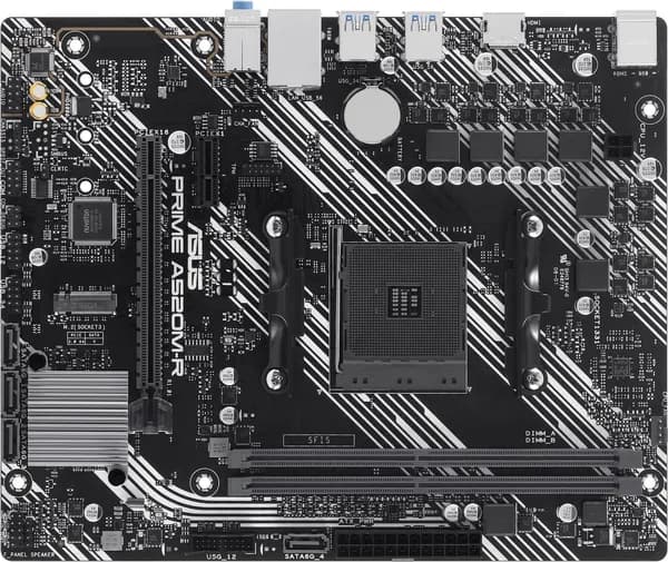 ASUS PRIME A520M-R Материнская плата AM4, A520, 2*DDR4,