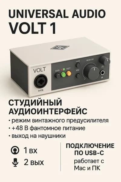 Студийная звуковая карта Universal Audio Volt 1