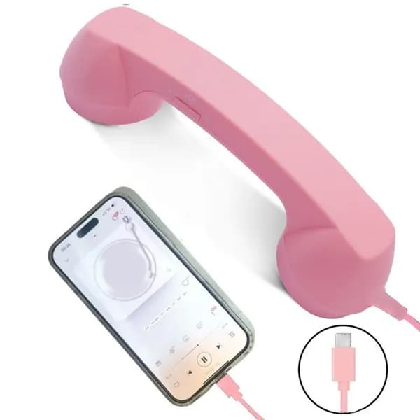 Наушники проводные с микрофоном, 3.5 мм, USB Type-C, розовый