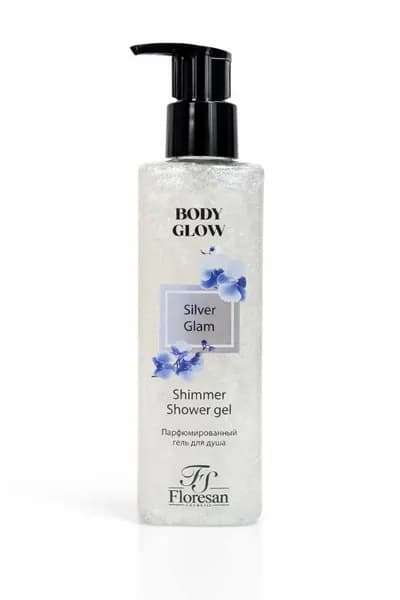 Floresan Парфюмированный гель для душа с шиммером, Silver Glam, 250мл