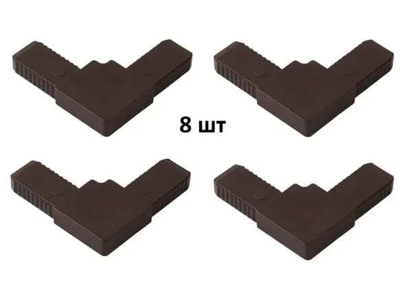 Уголок москитной сетки усиленный коричневый (8 шт)