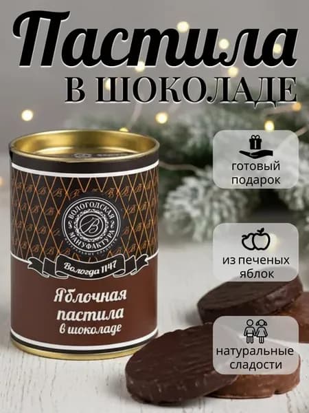 Пастила яблочная в шоколаде 100 г