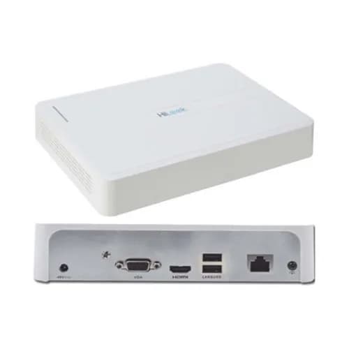 HILOOK NVR-104H-D, 4 канала, 4 Мпикс, H265+, поддержка 1 жесткого диска, запись 1080p, пропускная способность 60 Мбит/с, сетевой видеорегистратор.