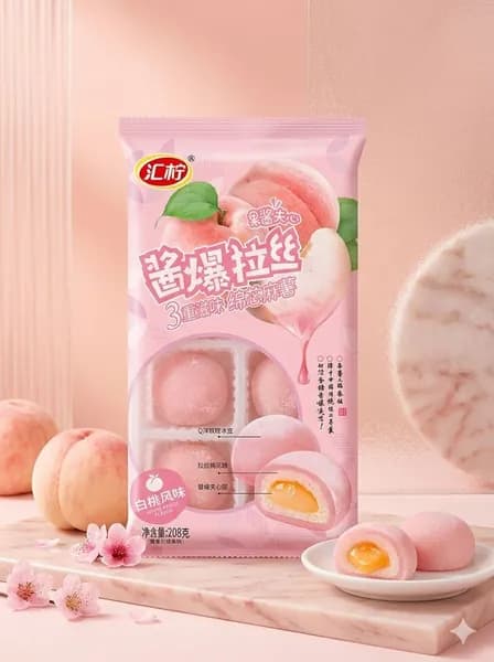 Десерт рисовое моти (mochi, мочи) со вкусом персика 208 г