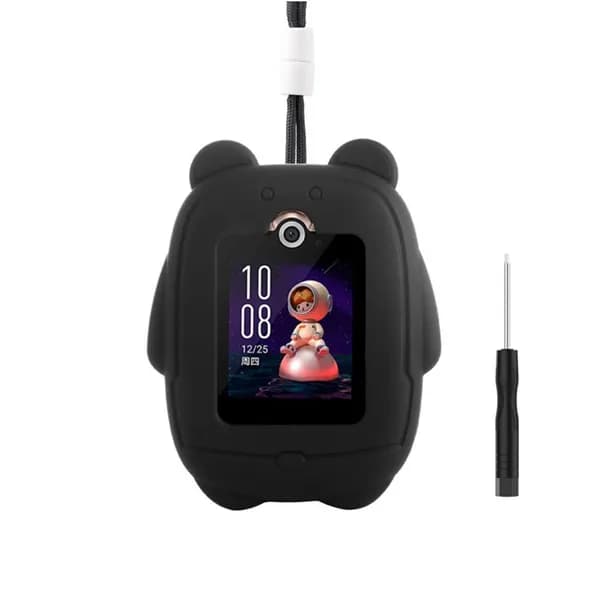 Защитный бампер-чехол Protect из тончайшего и прочного силикона для HUAWEI WATCH KIDS 4 Pro с противоударными свойствами С шейным ремешком