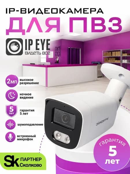 IP видеокамера с ИК-подсветкой и голосовым помощником