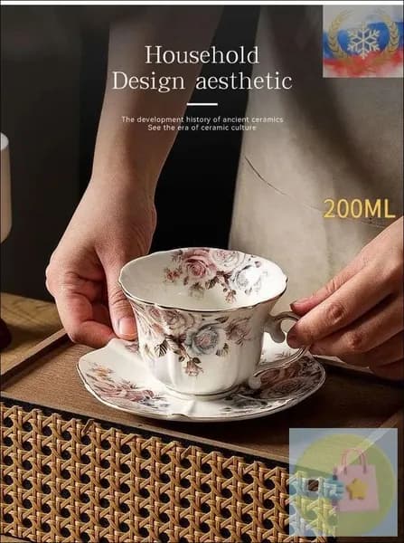 Чайная пара "Розы старой Англии", Фарфор, Royal Albert, Великобритания, вторая половина 20 века.