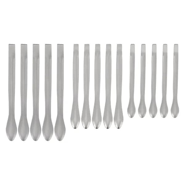 Лабораторные ложки из нержавеющей стали, 15 шт. / 3 размера: 5x10,5 см; 5x12,5 см; 5x14 см.